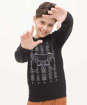 Blusão Juvenil Moletinho Estampa Gamer MR Tam 10 a 16-08205