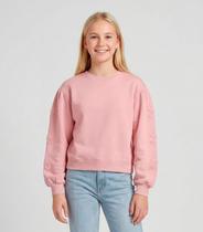 Blusão Juvenil Moletom Felpado Com Bordado Minty Rosa Blusão Juvenil Moletom Felpado Com Bordado Minty Rosa