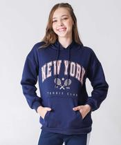 Blusão Juvenil Moletom Oversized Marisa Tam 10 a 16 Az-49331