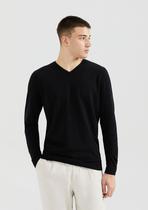 Blusão Masculino Básico Em Tricô Gola V