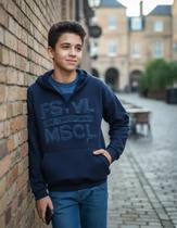 Blusão Masculino C/ Capuz Em Moletom Flame Nº 10 Ao 16 Malwee