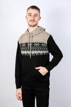 Blusão masculino de capuz e jacquard Blusão masculino de capuz e jacquard