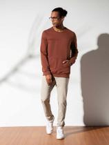 Blusão Masculino de Moletom com Estampa Marrom - Bernadette Modas Blusão Masculino de Moletom com Estampa Marrom - Bernadette Modas