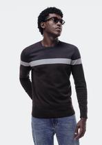 Blusão Masculino Listrado Em Tricô