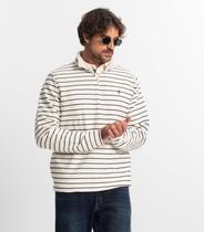 Blusão Masculino Moletinho Listrado Diametro Bege