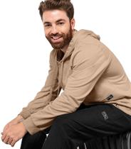 Blusão Masculino Moletom com Capuz e Zíper Cargo