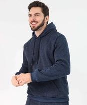 Blusão Masculino Moletom Mescla Capuz Marisa Azul-49727 Blusão Masculino Moletom Mescla Capuz Marisa Azul-49727