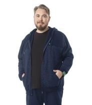 Blusão Masculino Plus Size Moletom com Capuz e Zíper Rovitex Blusão Masculino Plus Size Moletom com Capuz e Zíper Rovitex