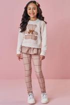 Blusao ml e legging bege claro Blusao ml e legging bege claro