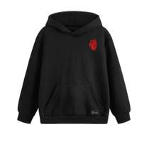 Blusão Moletom Canguru Coração Infantil Personalizado com Capuz e Bolso Blusão Moletom Canguru Coração Infantil Personalizado com Capuz e Bolso