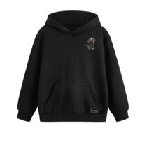 Blusão Moletom Canguru Pirata Gato Infantil Personalizado com Capuz e Bolso