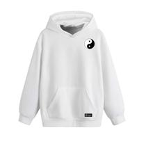 Blusão Moletom Canguru Yin Yang Infantil Personalizado com Capuz e Bolso