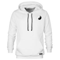 Blusão Moletom Canguru Yin Yang Masculino e Feminino Personalizado com Capuz e Bolso