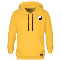 Blusão Moletom Canguru Yin Yang Masculino e Feminino Personalizado com Capuz e Bolso
