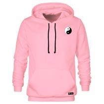 Blusão Moletom Canguru Yin Yang Masculino e Feminino Personalizado com Capuz e Bolso