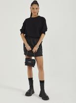 Blusão Moletom Cropped Sport Perfect Black Tam P