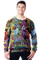 Blusão moletom estampado