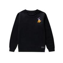 Blusão Moletom Infantil Astronauta Saturno Personalizado sem Capuz gola Redonda
