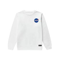 Blusão Moletom Infantil Nasa Personalizado sem Capuz gola Redonda
