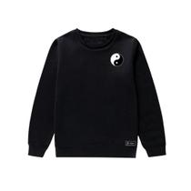 Blusão Moletom Infantil Yin Yang Personalizado sem Capuz gola Redonda Blusão Moletom Infantil Yin Yang Personalizado sem Capuz gola Redonda