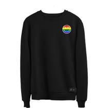 Blusão Moletom Lgbt Masculino e Feminino Personalizado sem Capuz gola Redonda
