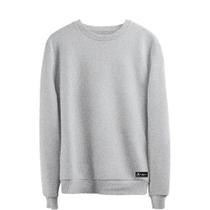 Blusão Moletom Masculino e Feminino Liso Básico sem Capuz gola Redonda