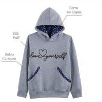 Blusão Moletom Menina Infantil Menina Inverno Felpado 1 A 10