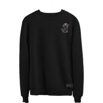 Blusão Moletom Pirata Gato Masculino e Feminino Personalizado sem Capuz gola Redonda