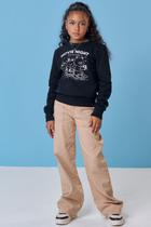 Blusão Moletom Preto Estampado Bobbie Goods Vic VIcky -