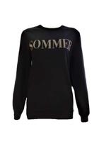 Blusão Moletom Sommer Com Logo Preto Blusão Moletom Sommer Com Logo Preto