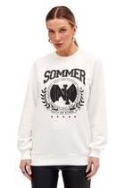 Blusão Moletom Sommer Estampado Off-White