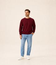 Blusão PA Sem Felpa Manga Longa Gola Redonda Com Ribana Plus Size Bordô Blusão PA Sem Felpa Manga Longa Gola Redonda Com Ribana Plus Size Bordô