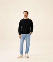 Blusão PA Sem Felpa Manga Longa Gola Redonda Com Ribana Plus Size Preto Blusão PA Sem Felpa Manga Longa Gola Redonda Com Ribana Plus Size Preto