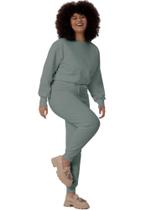 Blusão plus size básico em moletom lunender 00444