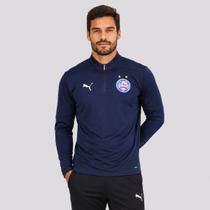 Blusão Puma Bahia Treino 1/4 Zip Top Marinho Blusão Puma Bahia Treino 1/4 Zip Top Marinho