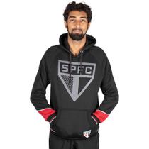 Blusão São Paulo Emboss Moletom Preto