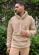 Blusão Teddy Canguru Avelã Masculino Blusão Teddy Canguru Avelã Masculino