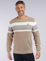 Blusão Tricot Listrado Masculino CAQUI Blusão Tricot Listrado Masculino CAQUI