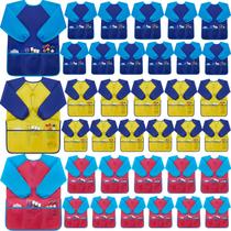 Blusas artísticas infantis Yahenda impermeáveis com manga comprida, 36 unidades Blusas artísticas infantis Yahenda impermeáveis com manga comprida, 36 unidades