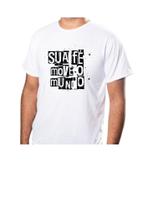 Blusas Camisa Personalizada Motivacional Estampa Sua Fé Move o Mundo Tecido 100% Poliéster