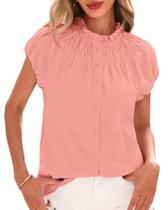 Blusas casuais, roupas elegantes de verão, blusa feminina BTFBM, rosa Blusas casuais, roupas elegantes de verão, blusa feminina BTFBM, rosa