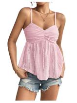 Blusas curtas femininas Peplum Babydoll Y2k, franzida, elegante e casual