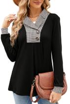 Blusas de túnica Newchoice, pretas compridas, para mulheres, suéter de outono Blusas de túnica Newchoice, pretas compridas, para mulheres, suéter de outono