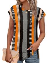 Blusas elegantes, casuais, de manga curta, femininas, WEESO Blusas elegantes, casuais, de manga curta, femininas, WEESO