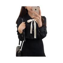 Blusas Elegantes Formais Femininas Vintage Pretas E Brancas Com Laços E Rendas Blusas Elegantes Formais Femininas Vintage Pretas E Brancas Com Laços E Rendas
