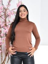 Blusas Feminina Cacharrel Gola Alta Manga Longa Suplex Segunda Pele Termica