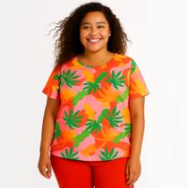 Blusas Femininas Plus Size, Estampadas, Tam. 48 Blusas Femininas Plus Size, Estampadas, Tam. 48