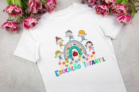 Blusas Femininas Professora Profissões educação infantil camiseta escola uniforme - RV Tshirts