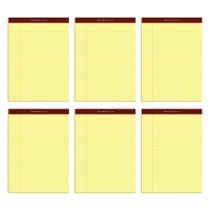 Blusas Legal Pads Docket Gold 8,5 x 11 polegadas, 50 folhas, pacote com 6
