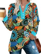 Blusas LUYAA Plus Size para mulheres, blusas elegantes de manga comprida